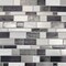8 in x 8 in Silver and White Mosaic Foil Peel and Stick Paper Tile Backsplash (24-Pack)